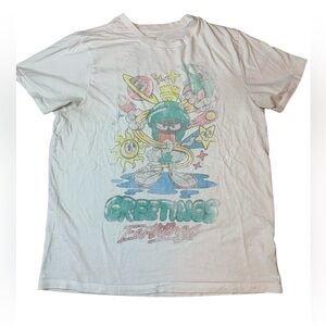 Warner Bros. Looney Tunes Marvin the Martian Greetings Earthlings Tee Large